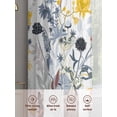 thumbnail image 6 of Sheer Curtains 63 Inches Long 2 Panels, Pastoral Wildflower Abstract Herb Rod Pocket Curtain Voile Draperies, Watercolor Floral Country Light Filtering Window Treatment for Living Room, 6 of 8