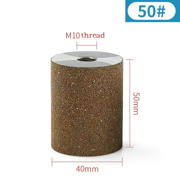 1 Pc Cylindrical Diamond Grinding Wheel M10 Thread Polishing Head Abrasive Sanding Wheel 50/100/200 Grit 100 Type Angle Grinders