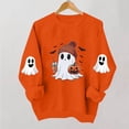 thumbnail image 4 of Women's Long Sleeve Sweatshirt Casual Crewneck Oversized Pullover Hoodies Fall Tops,5XL, 4 of 8