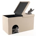 thumbnail image 4 of Banco para Arenero de Gato Costway con Zapatero Color Beige, 4 of 4
