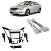 Fits Hyundai Non-NAV Sonata 2011 w/o Manual Climate Radio Harness Dash Kit