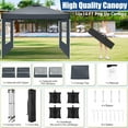 thumbnail image 6 of HOTEEL 10x10ft Popup Canopy Waterproof Canopy with 4 Sidewalls Outdoor Commercial Instant Shelter Beach Camping Canopy Tent for Party, Gray, 6 of 9