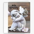 thumbnail image 1 of Tarjeta de felicitación de condolencias 90210, diseño exótico y pacífico de ángel, 1 of 6