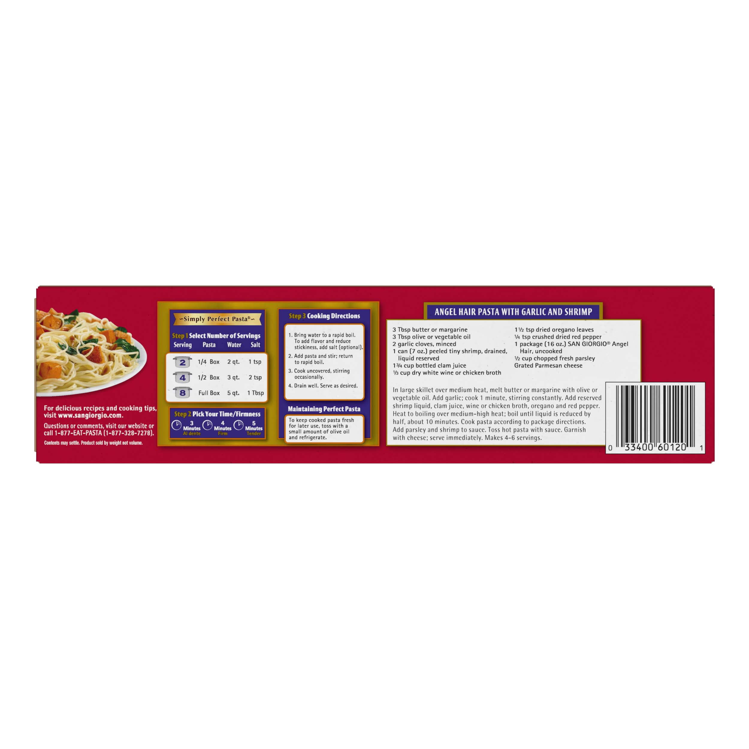 (2 pack) San Giorgio Thin Angel Hair Pasta, 16 Ounce Box
