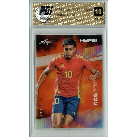 Lamine Yamal 2024 Leaf HYPE! Metal #HM-10 Burst 1/1 Proof Rookie Card PGI 10