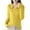 Yellow, variant on Rohuuque Women's Trendy V Neck Sweater Solid Color Fall Lightweight Knit Sweater Casual Style Basic Layering Warm Tops Olive Green