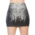 thumbnail image 5 of Women's Sparkly Sequin Stretchy Bodycon Party Night Out Pencil Mini Skirt, 5 of 5