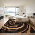 thumbnail image 3 of ODIKA 4' x 6' Machine Washable Non-Slip Area Rug, abstract print High Traffic Rug, Brown, 1017664, 3 of 7