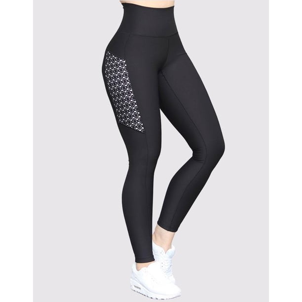 Leggins Deportivos Para Mujer, Elite Neoklaus, Color Negro Con Gris, Linea Elite, Grande Nobby Leggins Deportivos Para Mujer, Elite Neoklaus
