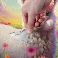 Hotbar Alpaca and Flowers Jigsaw Puzzle, 500 Pieces Paper Wood