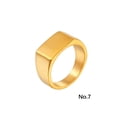 thumbnail image 2 of Anillo para hombre y mujer, anillos geométricos de moda de acero inoxidable cerrado, joyería Unisex para fiesta de citas, joyas para regalo Ropa, zapatos y accesorios Miscelánea Oro talla 7 Minnieouse AP015196-05, 2 of 6