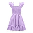 thumbnail image 3 of GYRATEDREAM Girls Dress Smocked Elastic Sundress Ruffle Sleeveless Dress Summer Beach Casual Dresses 6-13 Years, 3 of 9