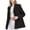 *Black, variant on Women's Long Sleeve Double Breasted Blazer Jacket, Casual Solid Color Open Front Suit Coat, Office Work Outerwear Black,Womens Plus S