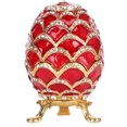 thumbnail image 1 of M Buder Huevos de Pascua Esmaltados Adornos de Metal Pintado Decoración del Hogar, 1 of 9