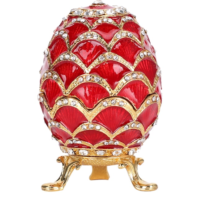 M Buder Huevos de Pascua Esmaltados Adornos de Metal Pintado Decoración del Hogar