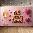 thumbnail image 6 of LUUFILx 65th Anniversary Celebration Backdrop Party Decoration Champagne Glasses Heart Background Banner for Romantic Event Ideal Photo Booth Decors, 6 of 9