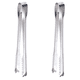 thumbnail image 1 of Pinzas de hielo de acero inoxidable para cubo de hielo, pinzas para servir cubitos de hielo con dientes, 1 of 5