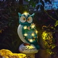 thumbnail image 1 of Sungmor Luz Solar Jardín: Luces paisaje p/ sendero, figura búho realista con LED. Estatua animal resina impermeable exterior. Lámpara energía solar p/ patio, jardín, césped. Decoración nocturna., 1 of 8