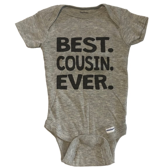Best. Cousin. Ever. Funny Baby Bodysuit - Grey