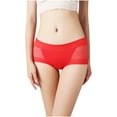thumbnail image 1 of AherBiu Plus Size Boxer Shorts for Women Seamless Low Rise Lace Boyshorts Stretch Breathable Everyday Underwear, 1 of 3