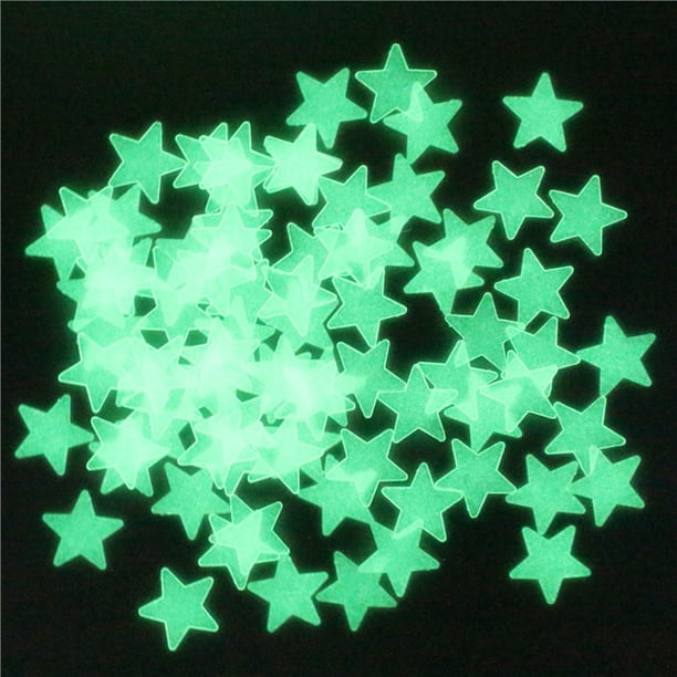 Étoiles phosphorescentes pour plafond, stickers muraux licorne