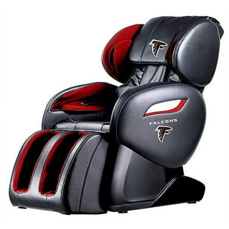 NFL Atlanta Electric Full Body Shiatsu Massage Chair Foot Roller Zero Gravity w/Heat