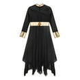 thumbnail image 5 of YONGHS Kids Girls Metallic Long Sleeve Praise Lyrical Dance Dress, 5 of 5