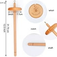 thumbnail image 2 of DICHA 3 Inch Drop Spindle Kit- High Low Whorl Wooden Spindles with 8 Oz Merino Wool/Top and Instructions-Weaving Spinning Wheels for Beginners-All in A Gift Box-Perfect Spinner Gifts, 2 of 4