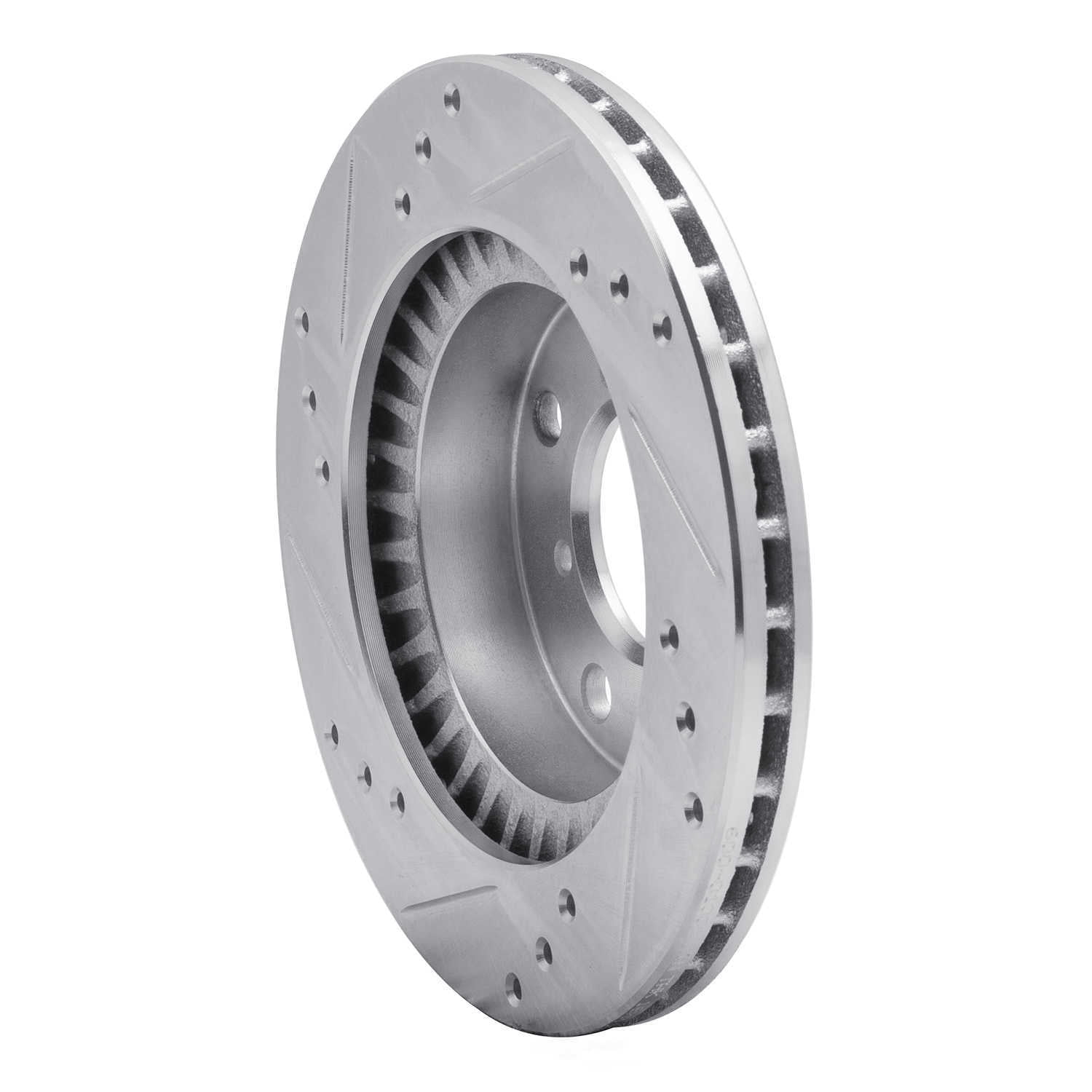 Dynamic Friction Company 631-01002R DFC Brake Rotor - Drilled And Slotted - Silver