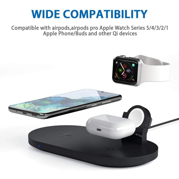 seacosmo Wireless Charger 3 in 1 Wireless Charging Station for