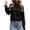 Black, variant on qafoshin Embroidery Sweater for Women Crew Neck Long Sleeve Shirts Loose Cropped Pullover Fall Sweater Tops