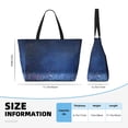 thumbnail image 4 of Fotbe Retro Blue Glitter Bolsa de Viaje para Playa - Resistente al Agua, Bolsa Tote de Gran Capacidad y Ligera con 7 Bolsillos para Mujeres y Hombres, 4 of 7
