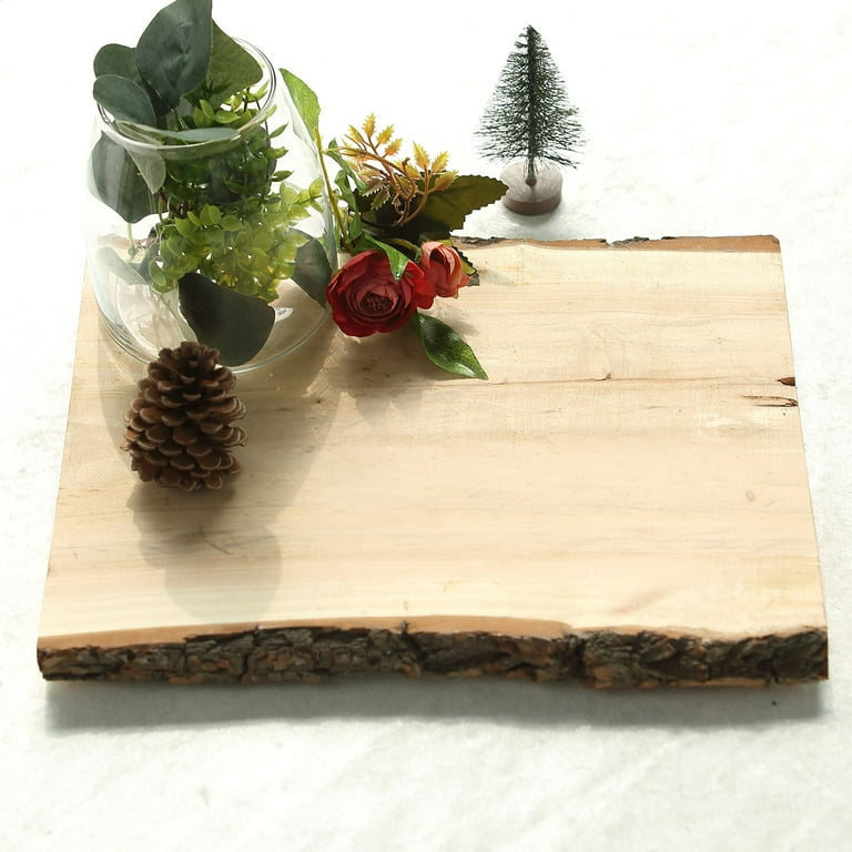 Efavormart 7~9  Rustic Natural Wood Slices Round Poplar Wooden Slab  Table Centerpiece 