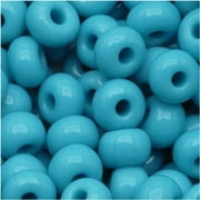 Czech Seed Beads 6/0 Blue Turquoise Opaque (1 Ounce)