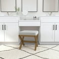 thumbnail image 6 of Hillsdale Furniture Somerset Backless Wood Vanity Stool, Dark Driftwood, 6 of 16