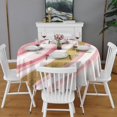 thumbnail image 2 of Pink White Gold Marble Pattern Round Tablecloth 60"x60",Wrinkle Wipeable Table Cloth for Kitchen Dining Room Picnic Patio Party, 2 of 6
