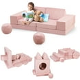 thumbnail image 1 of Yeshouse Sofá infantil modular de 12 piezas, sofá de juego plegable con pelotas y túnel, convertible y de espuma suave, ideal para sala de juegos, juegos, dormir y creatividad, 1 of 8
