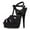 Black, variant on YDN Women's T-Strap Buckle Platform Sandals Peep Toe Stiletto High Heels Strappy Pumps Dressy Evening Prom Shoes Size 7 Nude