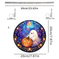 thumbnail image 2 of Halloween Stained Glass Suncatcher, Cute Ghost Pumpkin Window Hanging Decoration, Acrylic Window Hanging Fall Ornaments, for Kitchen Room Garden Office Halloween Decor Housewarming Gift Supplies, 2 of 5