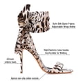 thumbnail image 2 of leopard print silk satin ankle wrap big bow stiletto heels for women sexy elegant open round toe high heels, wedding prom bachelorette cocktail party evening dress, 2 of 7