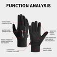 thumbnail image 2 of QSAWXQZ Men's Fleece Touchscreen Windproof Cycling Gloves Black-1 XL, 2 of 9