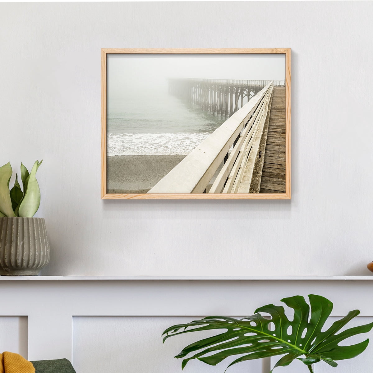 San Simeon Wharf by Danita Delimont - Restickable Framed Giclée Print