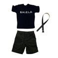 thumbnail image 2 of Conjunto de Pantalones Cortos de a con Cinturón de Camiseta de Ropa de Hombre a 6 para de Acción " Negro Baoblaze Ropa de la figura de acción, 2 of 8