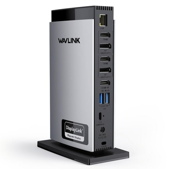 WAVLINK 15-in-1 Triple 4K DisplayLink Docking Station 10Gbps USB C Laptop Dock with 100W Charging for MacBook M1/M2/M3, Windows, Thunderbolt Laptops