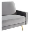 thumbnail image 5 of Divani Casa Huffine Modern Velvet and Metal Upholstered Sofa in Gray/Gold, 5 of 7