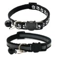 thumbnail image 1 of 2 Pack Reflective Cat Collars with Bell, Safety Quick Release Breakaway Kitten Collars, Adjustable 19-32cm Soft Collars for Cats & Kittens, 1 of 5