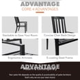 thumbnail image 3 of MAISON ARTS  Patio Dining Set 7 Piece Metal Rectangle Table and 6 Metal Chairs Modern Chairs, 3 of 5