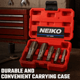 thumbnail image 2 of NEIKO 00930A NPT Pipe Tap Set, 5-Piece, Copper, Brass and PVC Pipe Threader 1/8"-27, 1/4"-18, 3/8"-18, 1/2"-14, 3/4"-14 NPT Pipe Threading Tool Taper Taps, Plumbing Rethreading, Thread Tapping, 2 of 6