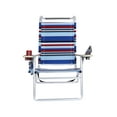 thumbnail image 3 of Deluxe 4 Reclining Positions Lightweight High Aluminum Beach Chair with Canopy Shade for Adults, Drink Holder, Storage Pouch, 3 of 9