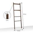thumbnail image 2 of Fionafurn 5.6 Ft Wooden Blanket Ladder,Wall Leaning quilt ladder farmhouse decoration，Brown, 2 of 8